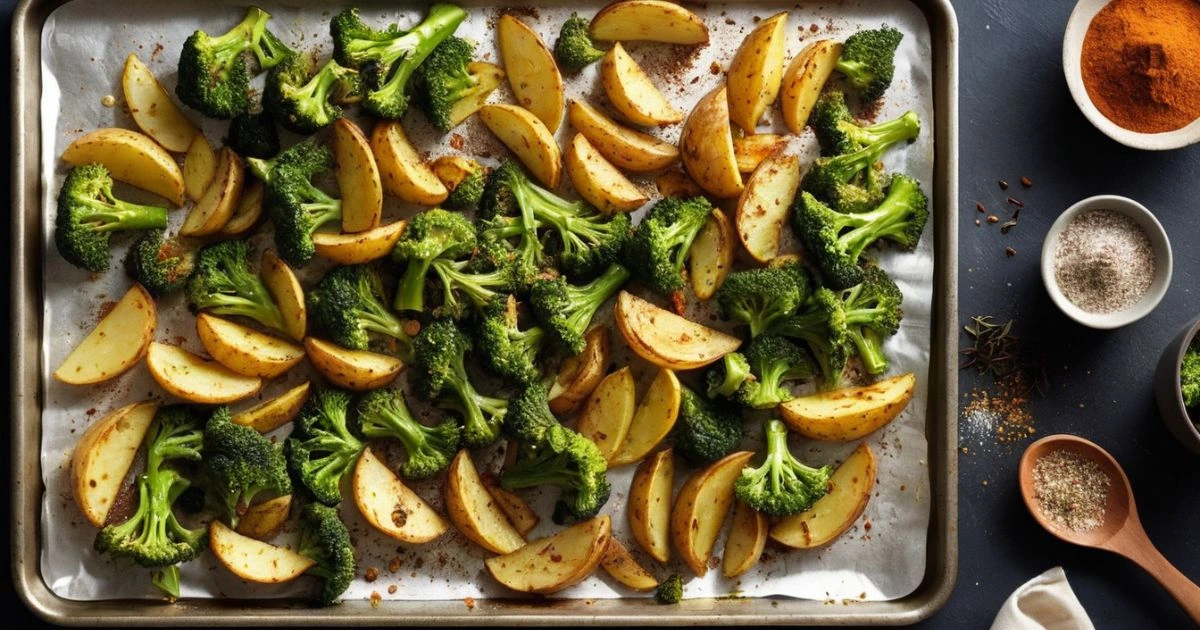 Roasted Potatoes and Broccoli