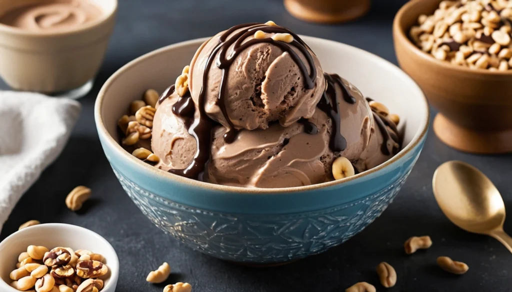 Chocolate Peanut Butter Protein Ice Cream