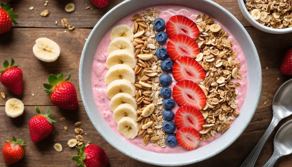 Strawberry Banana Smoothie Bowl