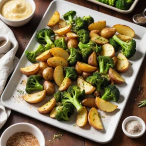 Roasted Potatoes and Broccoli