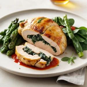 Valbreso Cheese and Spinach Stuffed Chicken Breast